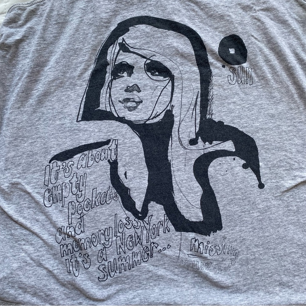 Only Grey Graphic Racerback Tank Top with Black Print - Picture 4 of 7